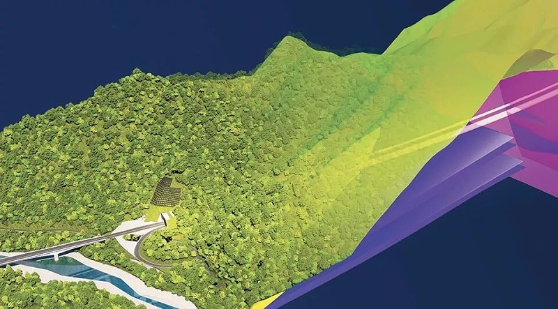 日本的 3D 模型、無人機和物聯網隧道建設
