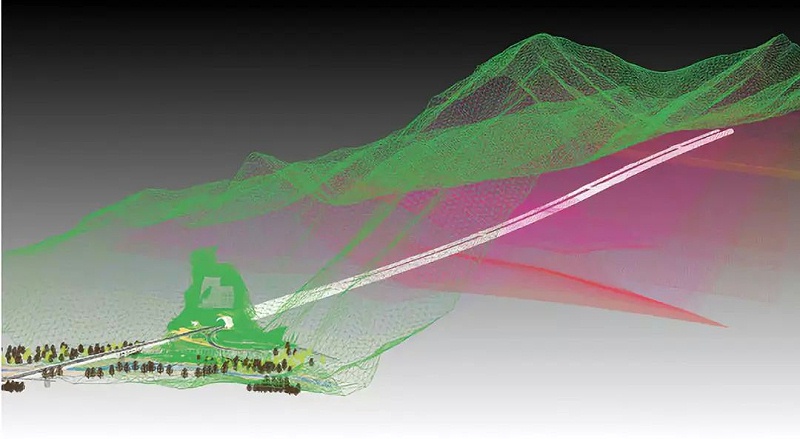 日本的 3D 模型、無人機和物聯網隧道建設