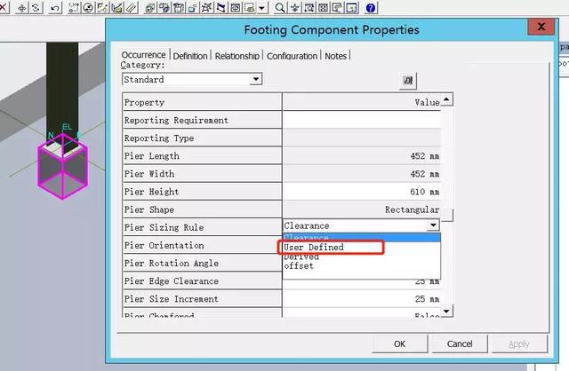 Smart3D結構建模，Footing尺寸調整操作