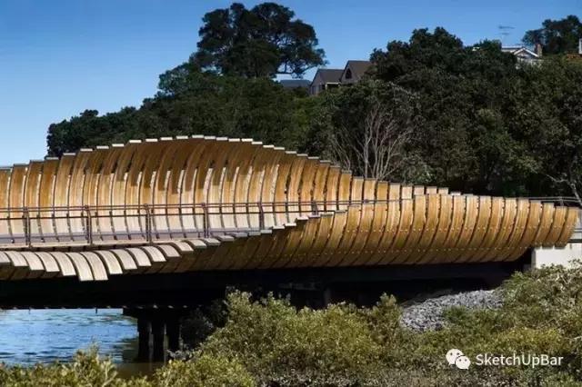 6步就能完成一個景觀橋建模！