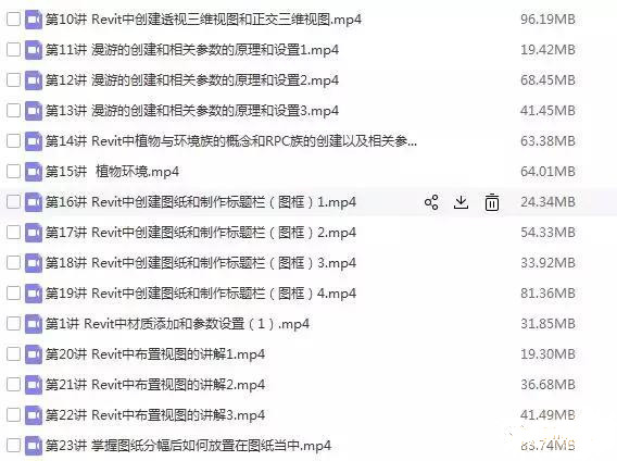 revit 建筑施工圖中級視頻教程百度云免費下載
