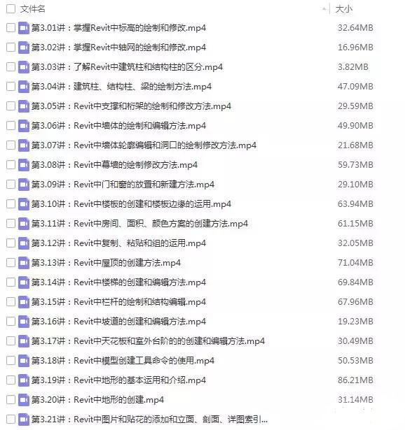 revit初級視頻培訓教程百度云免費下載