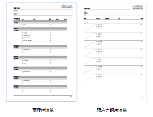 裝配式BIM-預埋件清單+預應力鋼束清單