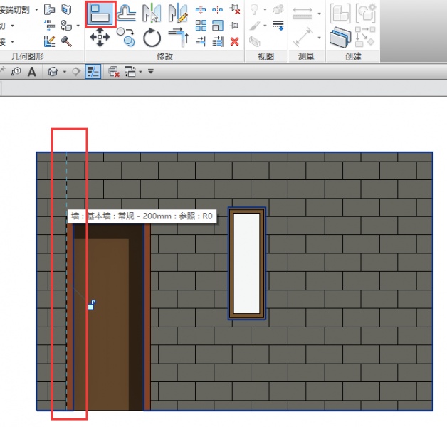 關于Revit中模型填充圖案線與門窗構建對齊及標注的方法,Revit,BIM軟件