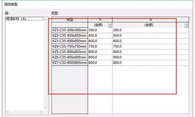 如何在Revit中快速創建不同尺寸的混凝土矩形柱和矩形梁