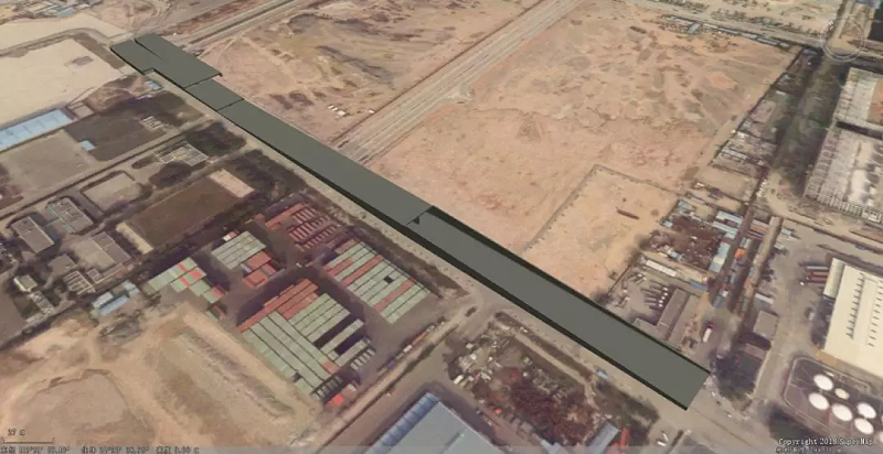 地方坐標系下的BIM模型轉換到地理坐標系下，再疊加到天地圖上的顯示效果