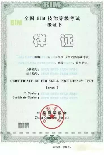 2019年官方正式確認的BIM“一類”證書
