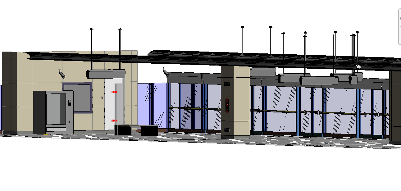 地鐵車站建模模型3