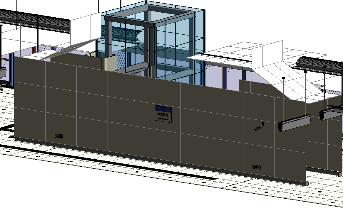 地鐵車站建模模型4