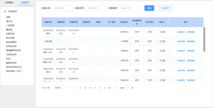 智慧水廠-設備資產管理