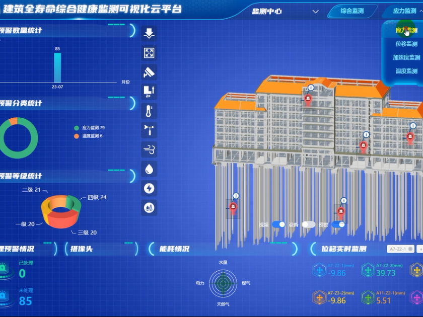 建筑全壽命綜合健康監測可視化云平臺 | 結構智能監測